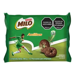 Galletas MILO Anillos rellenas con crema 12 Unds x 390g