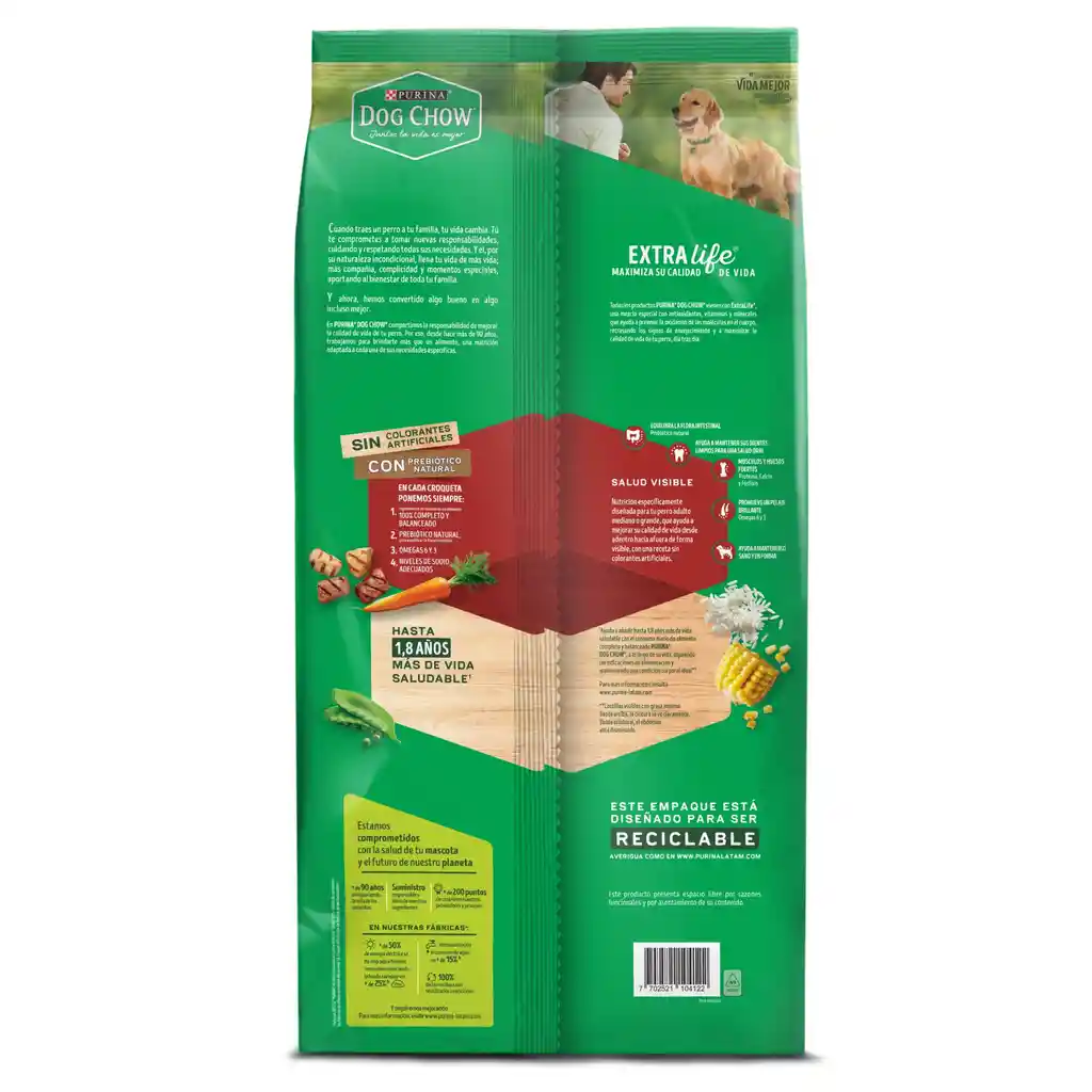 Comida para perro Dog Chow Adulto medianos y grande x 4 kg