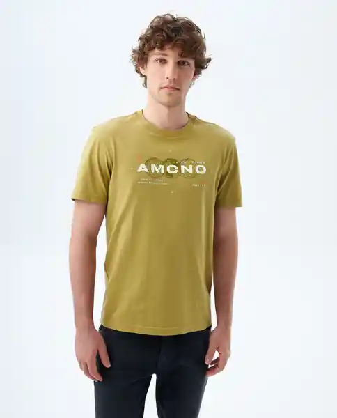 Camiseta Hombre Amarillo Talla M 849F003 Americanino