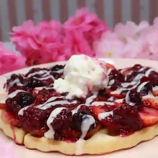 Waffle de frutos rojos