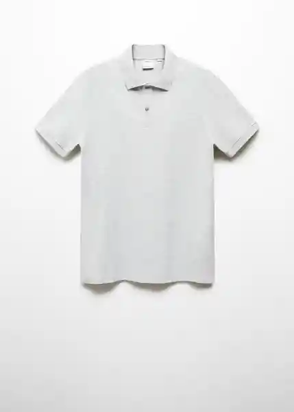 Camisa Polo Rea Gris Medio Vigoré Talla L Hombre Mango