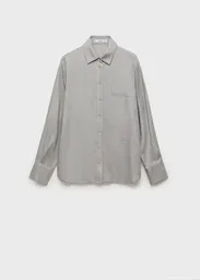 Camisa Galita Gris Claro Vigore Talla S Mujer Mango