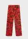 Pantalón Ibiza Rojo Talla S Mujer Mango
