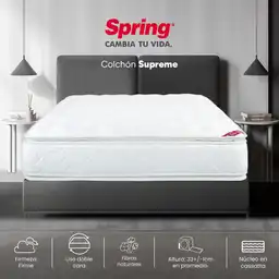 Colchón Spring Doble (140 X 190 Cm) Supreme Espumado Extrafirme