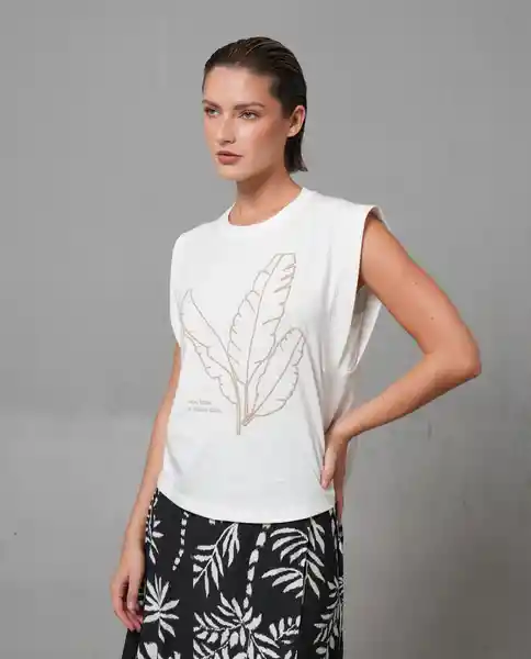 Camiseta Mujer Crudo Talla L 209G005_CRU110104 Rifle