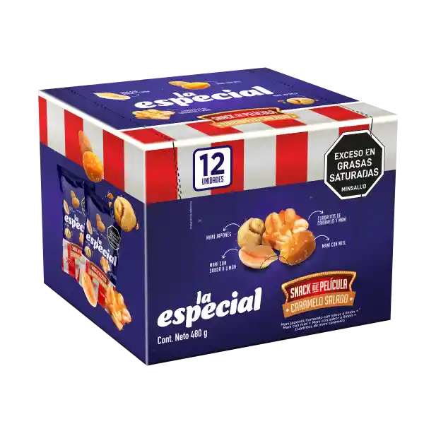 La Especial Pasaboca Caramel Salado Plegadizas Padre 12 Und