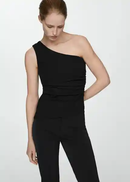 Top Atis2 Negro Talla L Mujer Mango