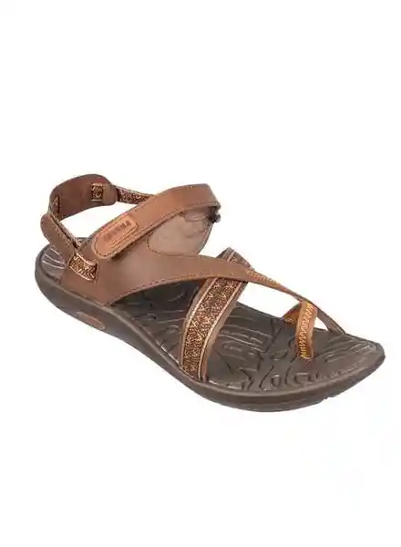 Sandalias Rig Casual Mujer Café/Naranja Talla 39