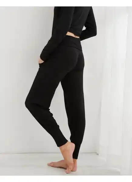 Pantalón de Pijama Aerie Negro Talla SMALL American Eagle