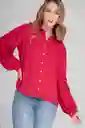 Camisa Brinnie Color Rojo Vino Talla M Ragged