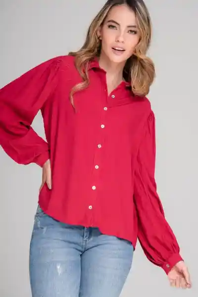 Camisa Brinnie Color Rojo Vino Talla M Ragged