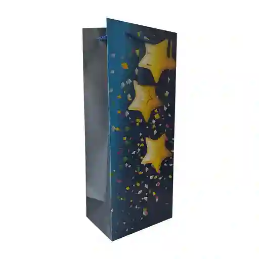 Bolsa de Regalo Botella Vino Talla M Mdf Surtida Nico Mdf