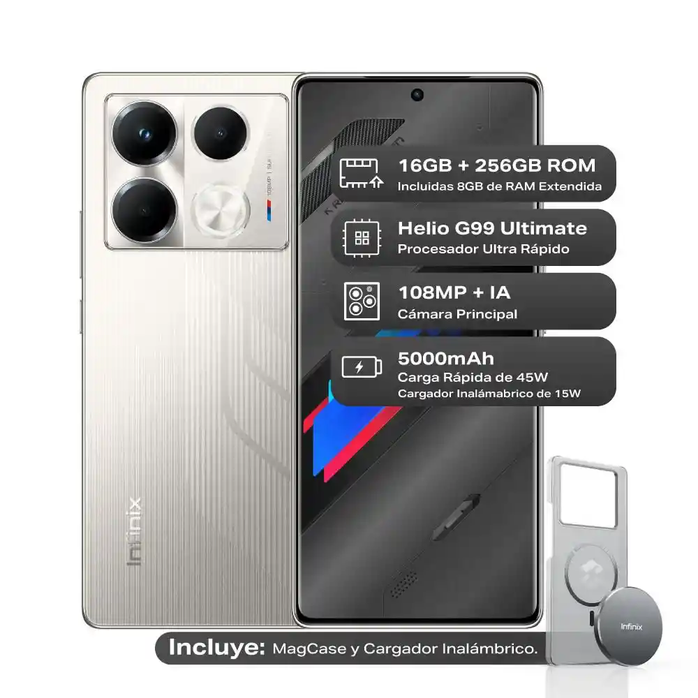 Celular. Infinix Note 40 256 Gb 8 Gb Ram Gris