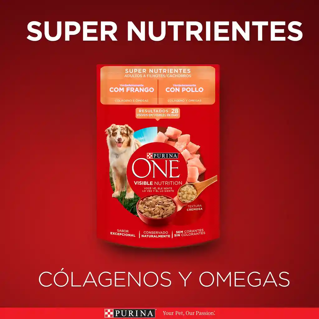 Comida húmeda para perros cachorros y adultos sabor a pollo Purina One x 85gr