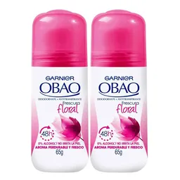 Obao Desodorante Frescura Floral 0% Alcohol Roll On Pack x2