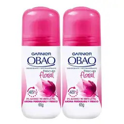 Obao Desodorante Frescura Floral 0% Alcohol Roll On Pack x2