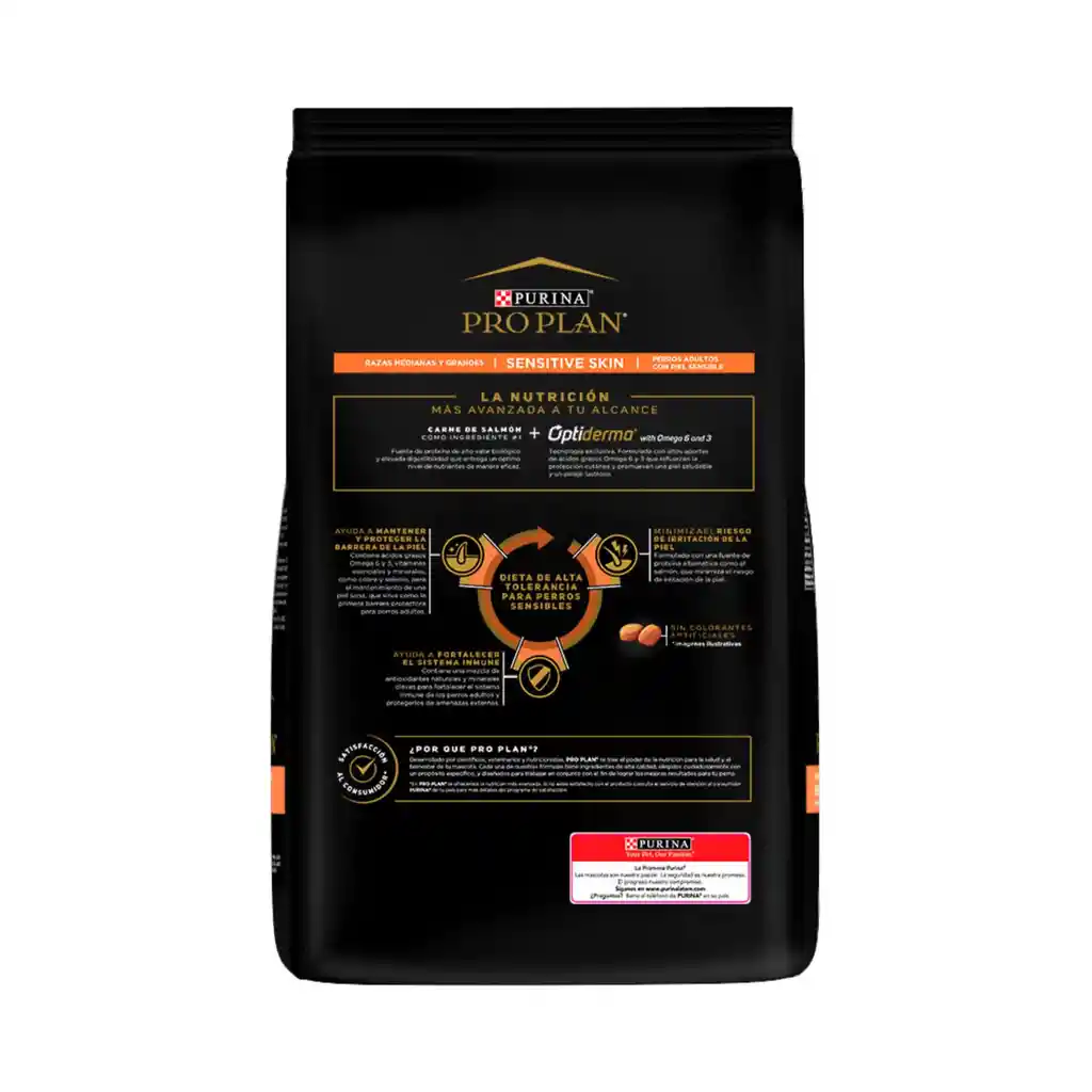Comida para perros adultos piel sensible razas medianas y grandes Purina Pro Plan x 13 kg