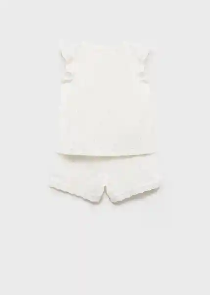 Pijama Blanca Offwhite Talla 12 Niñas Mango