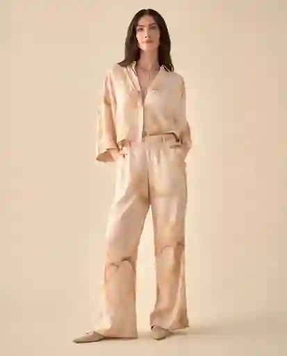 Pantalón Café Siena Medio Talla 8 431G008 Esprit