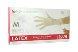  M&h Care Guantes de Látex Blancos no Estéril Talla M