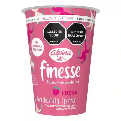 Yogurt Descremad Trozos Fresa Finesse