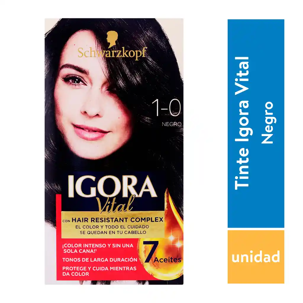 Igora Vital Tinte en Crema Tono 1.0 Negro 