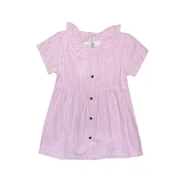 Urb Vestido Algodón Vichy Niña Rosa Talle 12-36