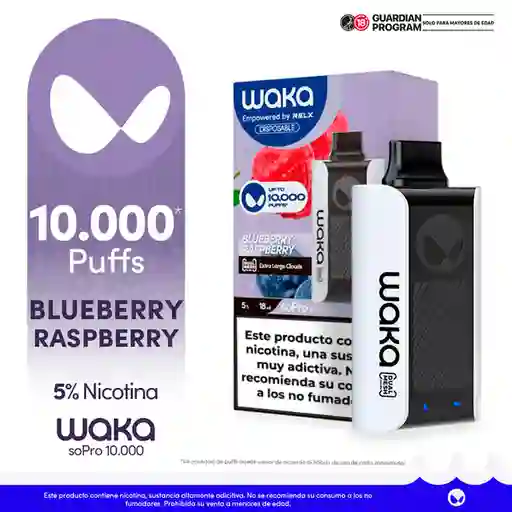WAKA Vape SoPro 10.000 Blueberry Raspberry-50mg/g-STD 10.000 puff