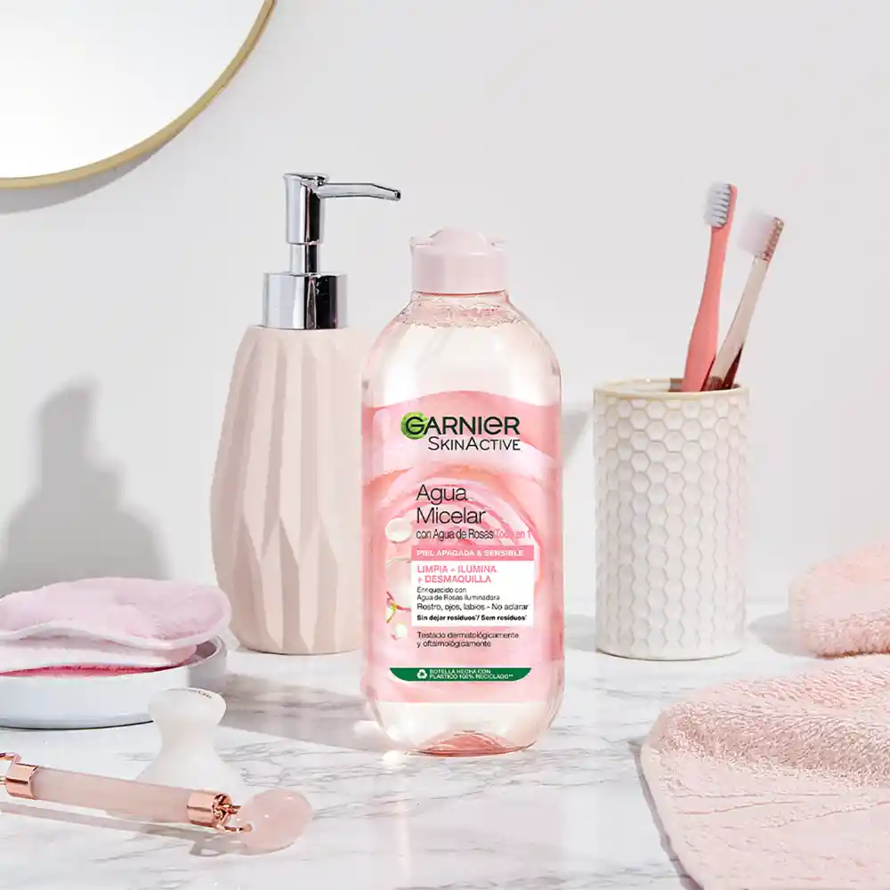 Agua Micelar Garnier con Agua de Rosas 400 ml