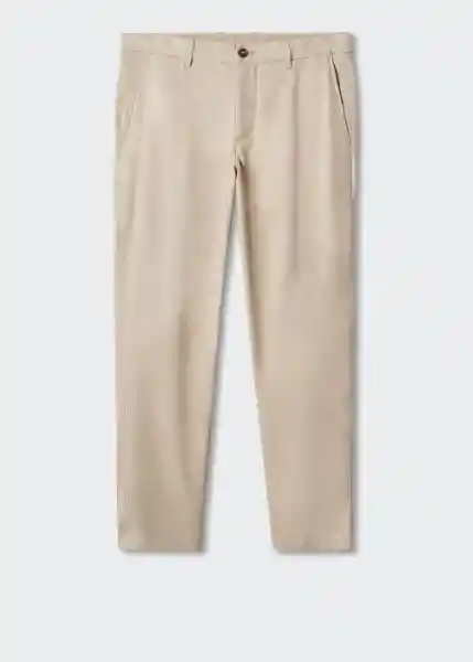 Pantalón Genoa Beige Talla 40 Hombre Mango