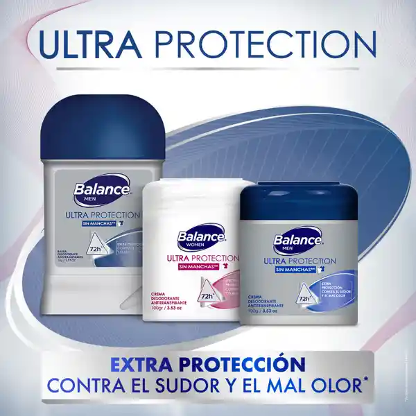 Desodorante Balance Crema Pote Ultra Protection Hombre 2x100Gr