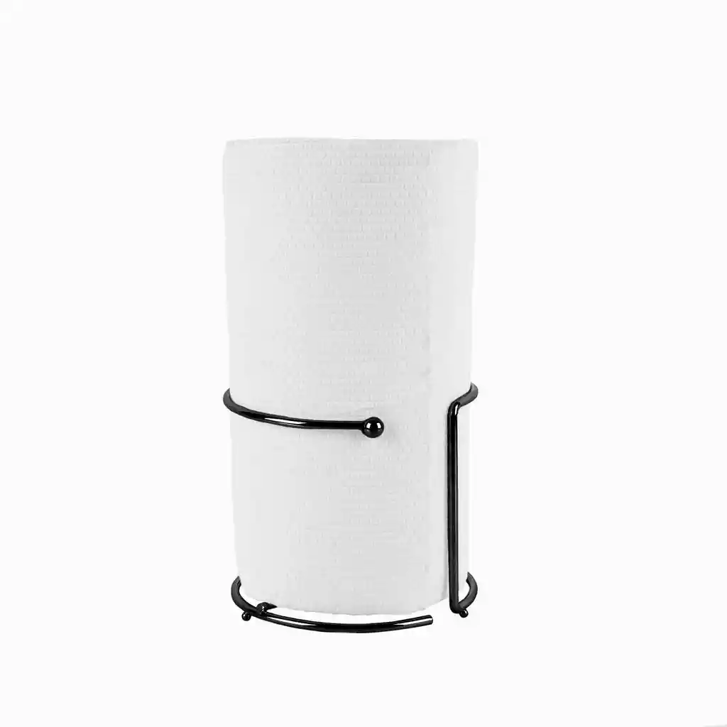 Ambiente Gourmet Soporte Negro Para Papel de Cocina Aro