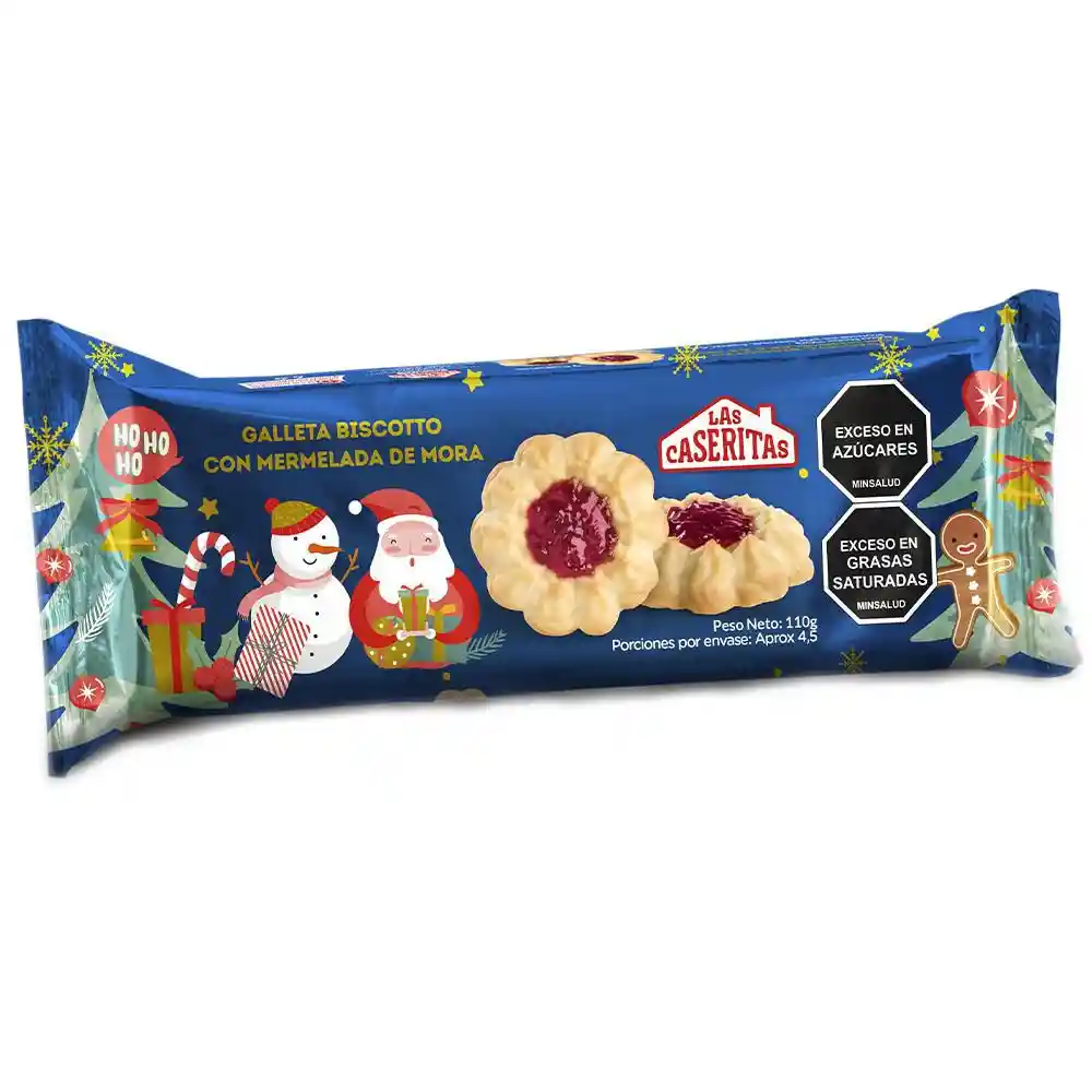Galleta Las Caseritas Galleta Con Mermelada de Mora (110 Gr)