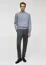 Buzo Jersey Moss Celeste Talla L Hombre Mango