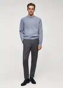 Buzo Jersey Moss Celeste Talla L Hombre Mango