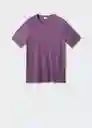 Camiseta Summer Morado Talla XL Hombre Mango