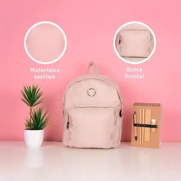 Mochila de Moda Youth With You Beige Miniso