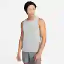 Nike Polera Miler Tank Para Hombre Gris Talla L