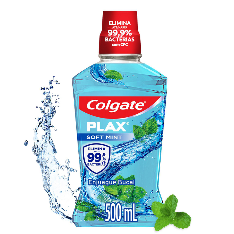 Colgate Plax Enjuague Bucal Menta Suave 500ml