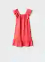 Vestido Kos Coral Talla 12 Niñas Mango