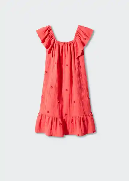 Vestido Kos Coral Talla 12 Niñas Mango