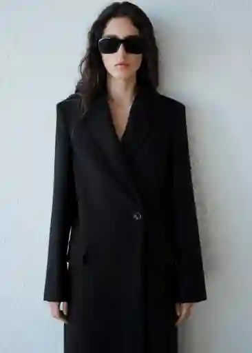 Abrigo Jil Negro Talla XS Mujer Mango