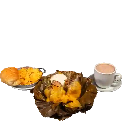 Combo de Tamal con Huevos Chocolate