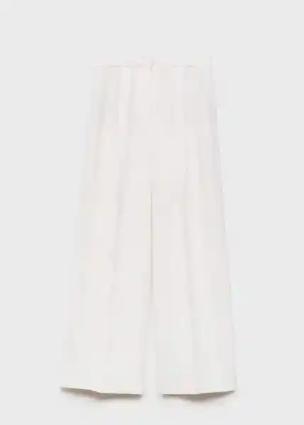 Pantalón Ramen Blanco Talla 38 Mujer Mango