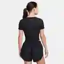Nike Camiseta W One Fitted Df Ss Top Para Mujer Negro Talla L