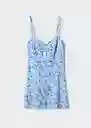 Vestido Sea Azul Talla M Mujer Mango