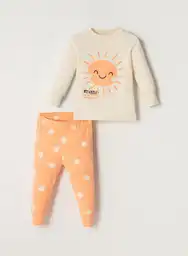 Pijama Manga Larga 4T - Naranja1