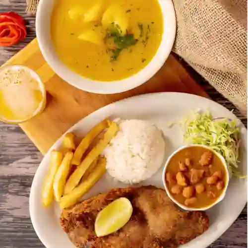 Almuerzo con Chuleta