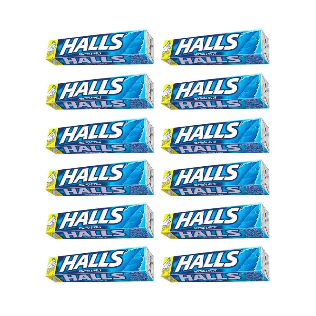 Halls Pack De Caramelos Tubo 12s Menta 12 X 25.2 G