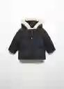 Abrigo Anorak Pedro Negro Talla 69 Niños Mango